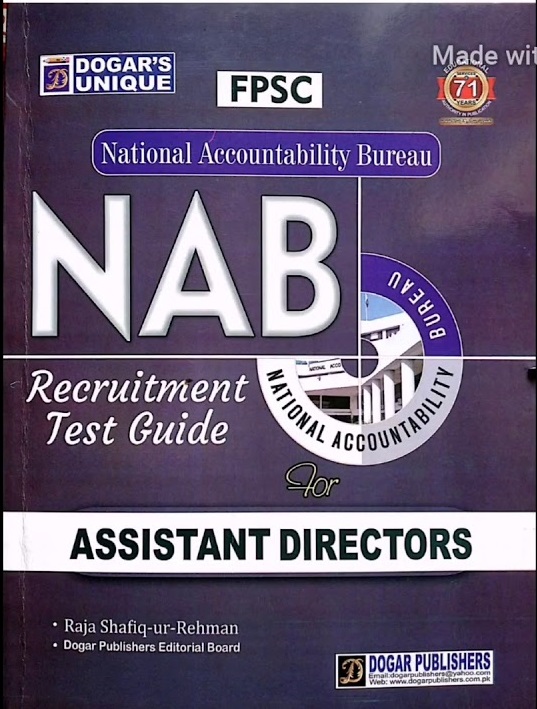 Dogars Unique Guide for Assistant Director NAB by Books.Urdunama.Org