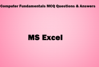 Microsoft Excel MCQs 2016 FREE PDF DOWNLOAD